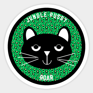 Black cat head Sticker